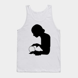 Fortune Teller With Crystal Ball Silhouette Tank Top